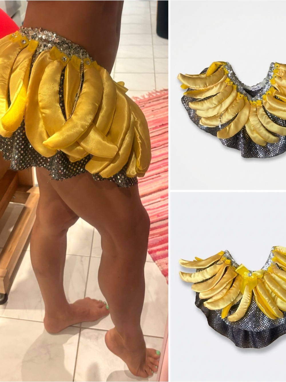 **Josephine Baker-Inspired Handmade Skirt – One of a Kind**
